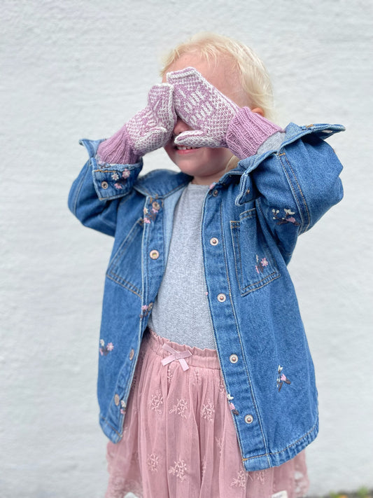 I Love You Heart mittens Kids