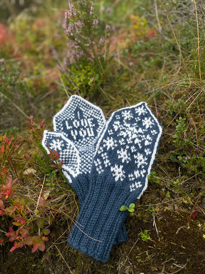 I Love You Snowflake Mitten Adult