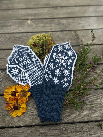 I Love You Snowflake Mitten Adult