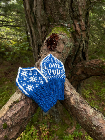 I Love You Snowflake mittens baby 0-12 months