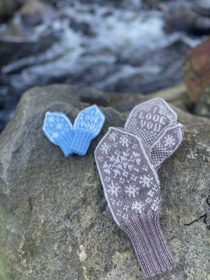 I Love You Snowflake Mitten Adult