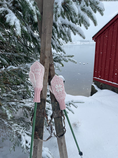 I Love You Heart Mitten Adult