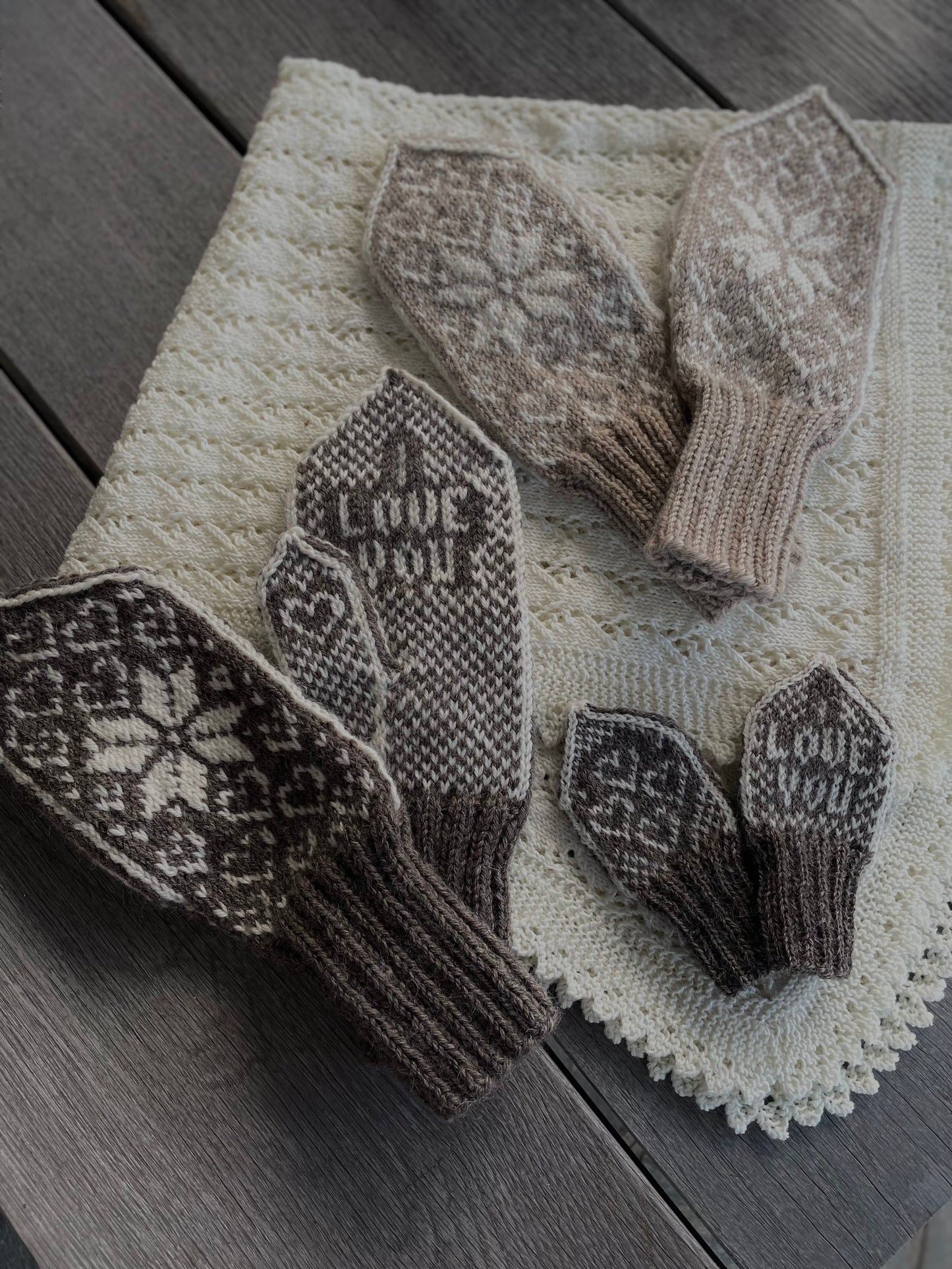 I Love You Heart Mitten Adult